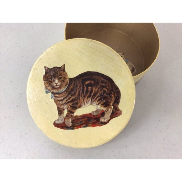 Vintage Victorian Cat Keepsake Treasure Box - Picture 3 of 9